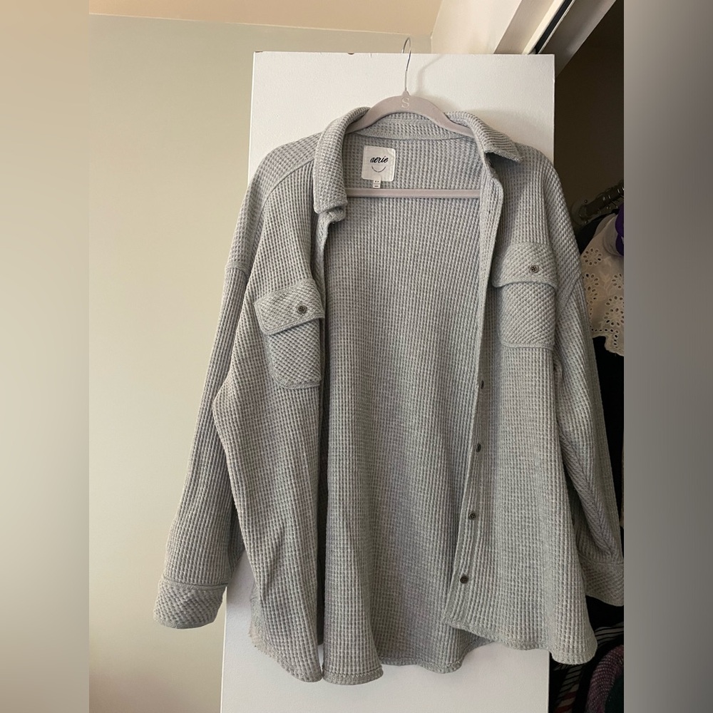 Aerie Lumber Jane Waffle Knit Shirt